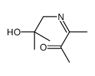 3-[(2-羟基-2-甲基丙基)亚氨基]-2-丁酮 结构式