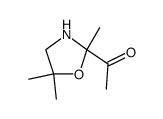 1-(2,5,5-三甲基-1,3-恶唑烷-2-基)乙酮 结构式