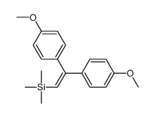 2,2-双(4-甲氧基苯基)乙烯基三甲基硅烷 结构式