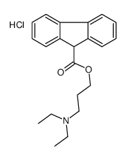 9H-芴-9-羧酸-3-(二乙氨基)丙酯盐酸盐 结构式
