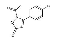 2-乙酰基-3-(4-氯苯基)异恶唑-5(2H)-酮 结构式