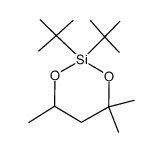 2,2-二叔丁基-4,4,6-三甲基-1,3,2-二氧杂硅杂环己烷 结构式