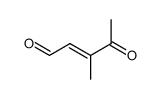 3-甲基-4-氧代-2-戊烯醛 结构式
