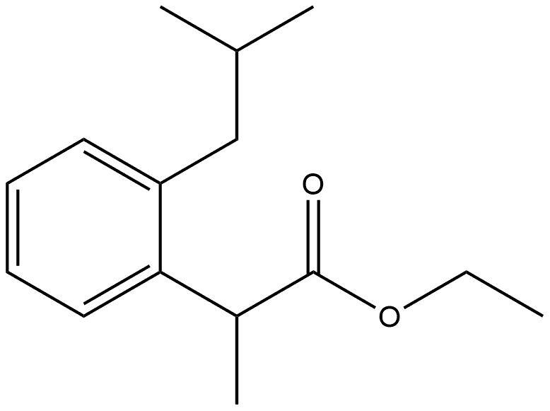 2-(2-异丁基苯基)丙酸乙酯 结构式
