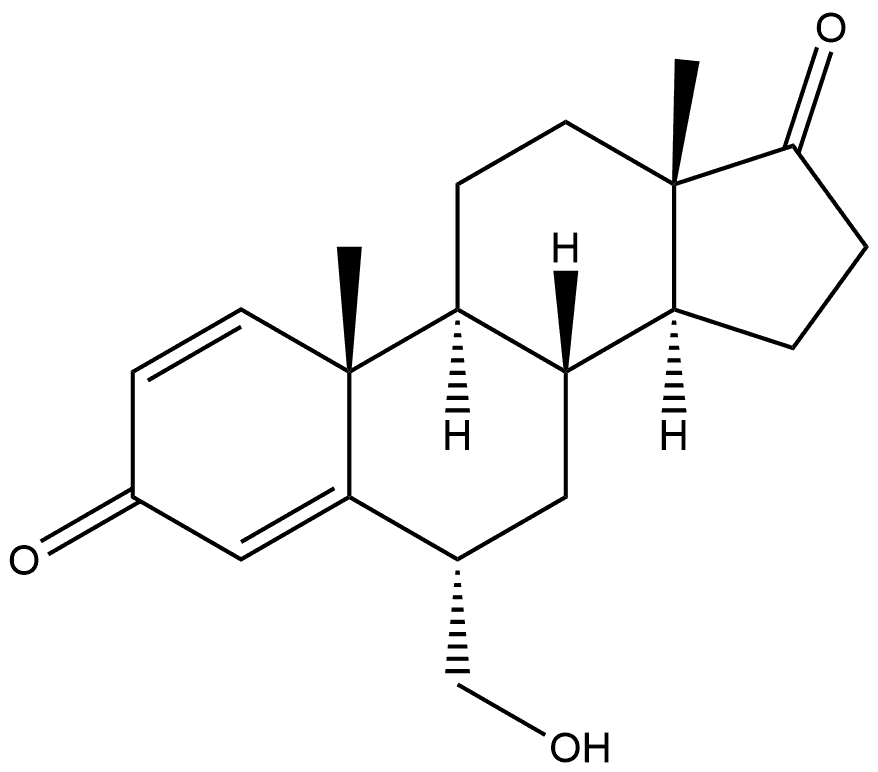 6α-羟甲基雄甾-1,4-二烯-3,17-二酮 结构式