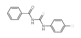 N-[(4-氯苯基氨基)(硫代羰基)]苯甲酰胺 结构式