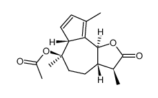 Azuleno[4,5-b]furan-2(3H)-one, 6-(acetyloxy)-3a,4,5,6,6a,9b-hexahydro-3,6,9-trimethyl-, (3S,3aS,6R,6aR,9bS)- 结构式