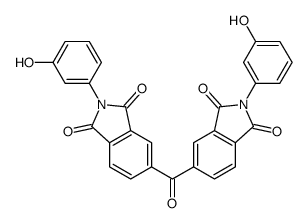 1H-Isoindole-1,3(2H)-dione, 5,5'-carbonylbis[2-(3-hydroxyphenyl)- (9CI) 结构式