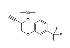 三甲基-[1-[3-(三氟甲基)苯氧基]丁-3-炔-2-基氧基]硅烷 结构式