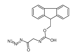 9H-芴-9-基甲基 N-(2-叠氮-2-氧代乙基)氨基甲酸酯 结构式