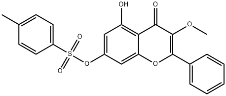 5-羟基-3-甲氧基-7-对甲苯磺酰氧基黄酮 结构式