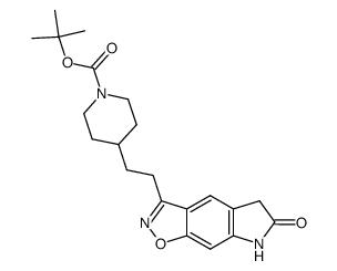叔-丁基 4-(2-(6-氧亚基-6,7-二氢-5H-异噻唑并[4,5-F]吲哚-3-基)乙基)哌啶-1-甲酸基酯 结构式