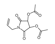 2,5-Pyrrolidinedione, 3,4-bis(acetyloxy)-1-(2-propen-1-yl)-, (3R,4R)- 结构式