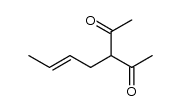 3-(2-丁烯-1-基)-2,4-戊二酮 结构式