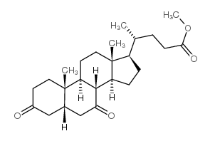 (5beta)-3,7-二氧代-胆烷-24-酸甲酯 结构式