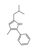 3-甲基-5-(2-甲基丙基)-2-苯基-1H-吡咯 结构式