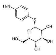 4-胺苯苯基-1-硫代-beta-D-半乳糖苷 结构式