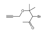3-溴-4-甲基-4-(2-丙炔-1-基氧基)戊-2-酮 结构式