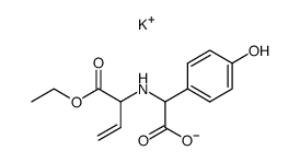 D(-)-对羟基-N-(1-乙氧羰基-2-丙烯基)-α-氨基苯乙酸钾盐 结构式