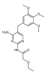 N-[4-氨基-5-(3,4,5-三甲氧基苄基)-嘧啶-2-基]-2-乙氧基乙酰胺 结构式