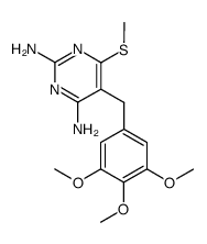 6-甲硫基-5-(3,4,5-三甲氧基苄基)-2,4-嘧啶二胺 结构式
