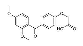 2-[4-(2,4-二甲氧基苯甲酰基)苯氧基]乙酸 结构式