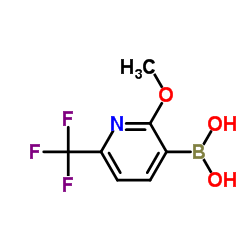 (2-甲氧基-6-(三氟甲基)吡啶-3-基)硼酸 结构式