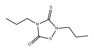 2,4-二丙基-1,2,4-噻二唑烷-3-硫酮-5-酮 结构式
