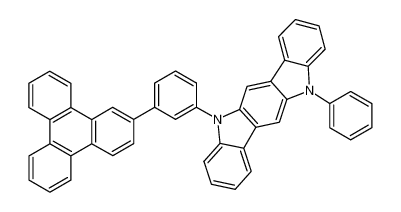 5-苯基-11-(3-(三亚苯-2-基)苯基)-5,11-二氢吲哚并[3,2-b]咔唑 结构式