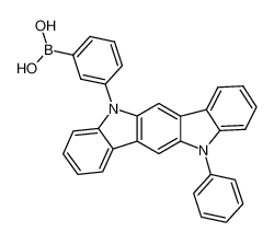 (3-(11-phenylindolo[3,2-b]carbazol-5(11H)-yl)phenyl)boronic acid 结构式