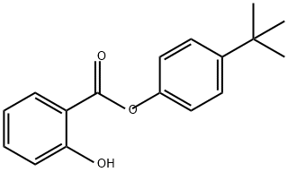 水杨酸-4-叔丁基苯酯 结构式