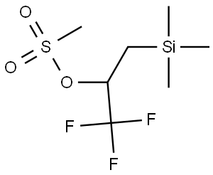 1,1,1-三氟-3-(三甲基硅基)丙-2-基甲磺酸酯 结构式