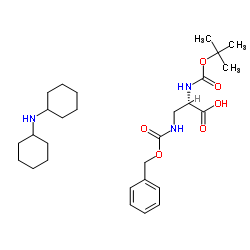 叔丁氧甲酰基-3-(Z-氨基)-L-丙氨酸(二环己胺)盐 结构式