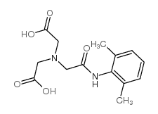 N-(2,6-二甲基乙酰苯胺)亚氨基二乙酸 结构式
