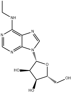2-(6-乙氨基嘌呤-9-基)-5-(羟甲基)氧杂环戊烷 结构式