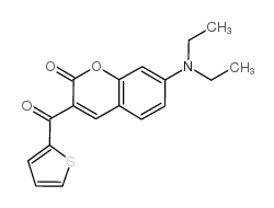 7-二乙基氨基-3-噻吩甲酰基香豆素 结构式