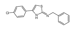 N-苄基-4-(4-氯苯基)-1,3-噻唑-2-胺 结构式