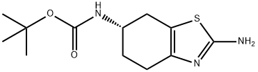 N-[(6S)-2-氨基-4,5,6,7-四氢-6-苯并噻唑基]氨基甲酸叔丁酯 结构式