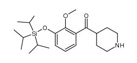 4-(2-甲氧基-3-三异丙基硅氧基苯甲酰基)哌啶 结构式