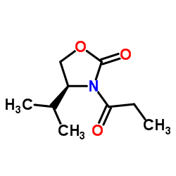 (S)-(+)-4-异丙基-3-丙酰-2-恶唑烷酮 结构式