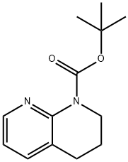1-(叔丁氧基羰基)-1,2,3,4-四氢-1,8-二氮杂萘 结构式