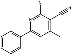 2-氯-4-甲基-6-苯基烟腈 结构式
