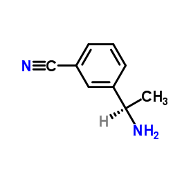 (R)-3-(1-氨基乙基)苯甲腈 结构式