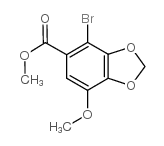 2-溴-3,4-亚甲二氧基-5-甲氧基苯甲酸甲酯 结构式