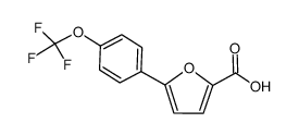5-[4-(三氟甲氧基)苯基]呋喃-2-甲酸 结构式