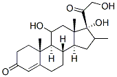 11α,17α,21-三羟基-16α-甲基孕甾-4-烯-3,20-二酮 结构式