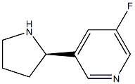(R)-3-氟-5-(吡咯烷-2-基)吡啶 结构式