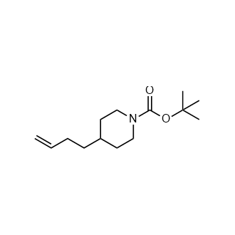 叔-丁基 4-(丁-3-烯-1-基)哌啶-1-甲酸基酯 结构式