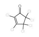 六氯-2-环戊烯-1-酮 结构式