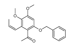 1-(3,4-二甲氧基-6-苄氧基-2-丙-1-烯基苯基)乙酮 结构式